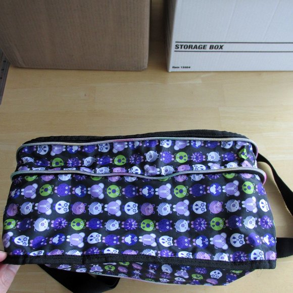 Casa di Borse Minimals Purple/Black Messenger Bag - Picture 8 of 9